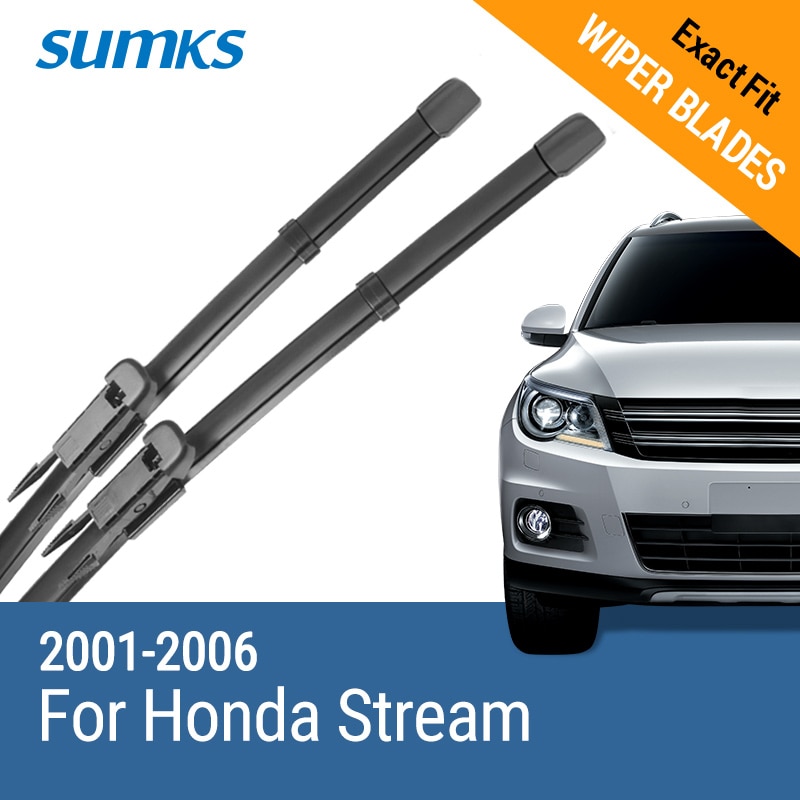 SUMKS Wiper Blades for Honda Stream 24  13 Fit Hook Arms 2001 2002 2003 2004 2005 2006
